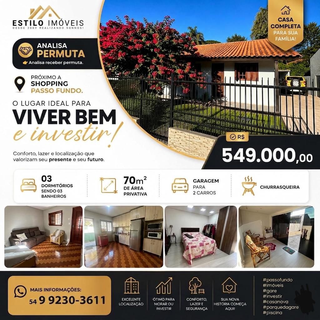 Casa próximo ao shopping Passo Fundo
